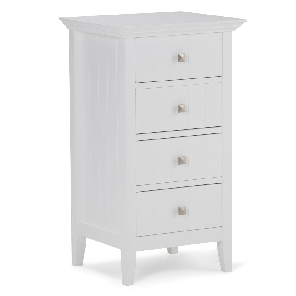 Acadian 32 inch H x 18 inch W Solid Wood Four Drawer Floor Storage Cabinet