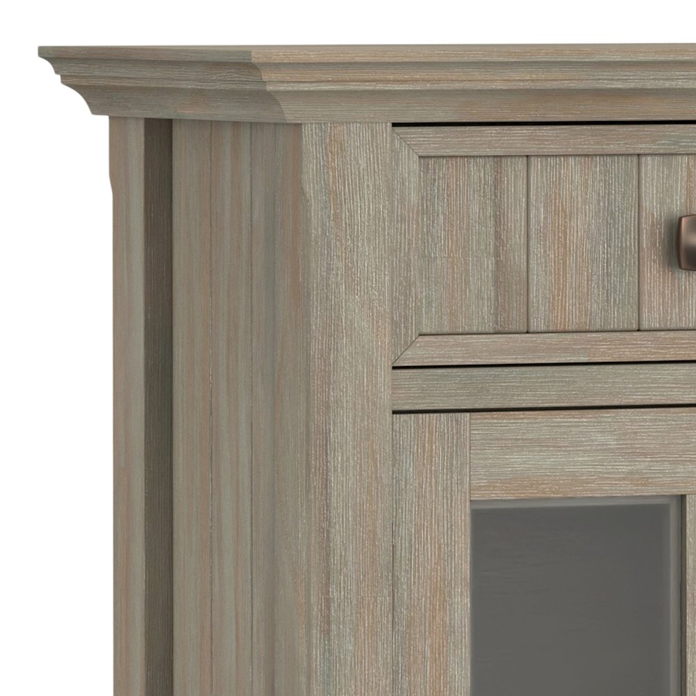 48 inch Wide Storage Bench and 36 inch Wide Storage Cabinet in Distressed Grey