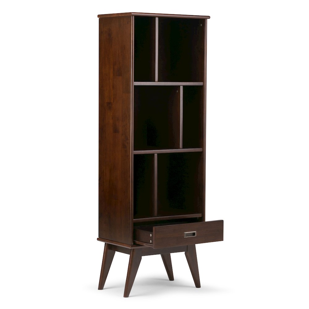 60"W TV Stand with Two 22"W Bookcases in Medium Auburn Brown (Set of 3)