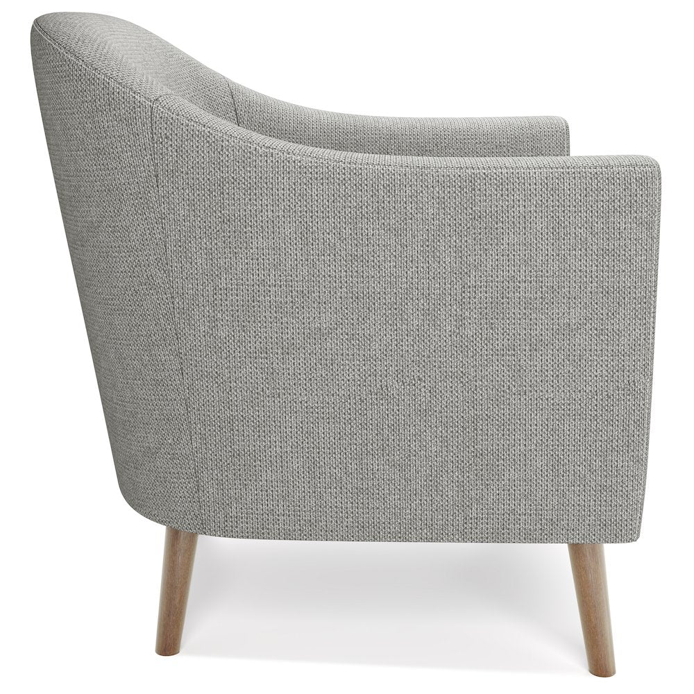 Thorne Accent Chair In Classic Grey Linen Look Fabric