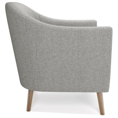 Thorne Accent Chair In Classic Grey Linen Look Fabric