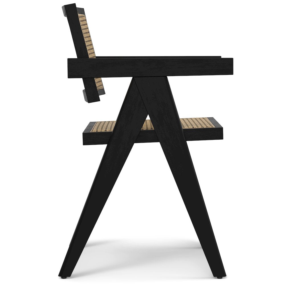 Regina Dining Arm Chair (Set of 2) in Black