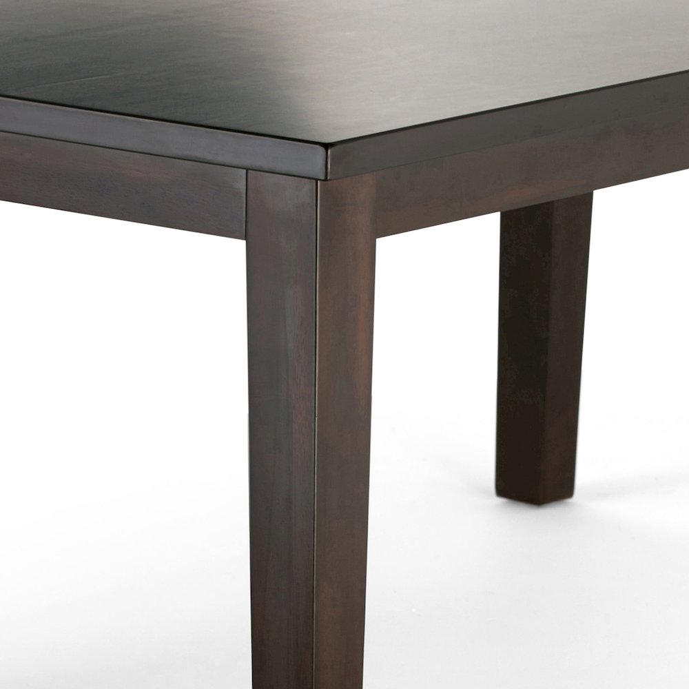 Eastwood Solid Hardwood Rectangle Dining Table In Java Brown