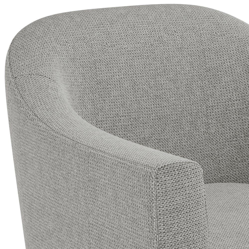 Thorne Accent Chair In Classic Grey Linen Look Fabric