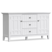 Bedford 54 inch Wide Solid Wood Transitional Sideboard Buffet in White