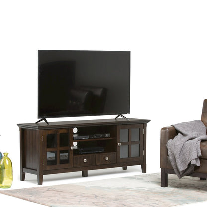 60 Inch Tv Media Stand In Brunette Brown For Tvs Up To 65 Inches