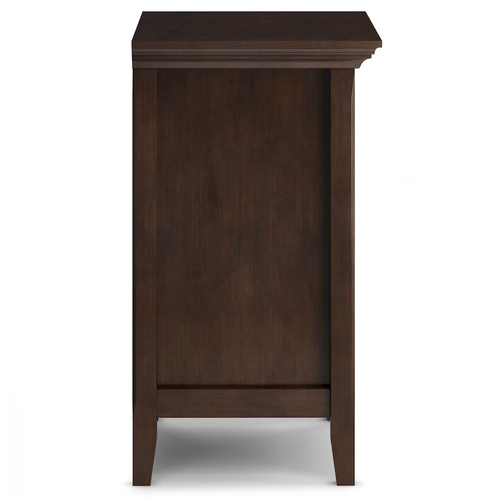 Amherst 24 inch Solid Wood Traditional Bedside Table in Russet Brown (Set of 2)
