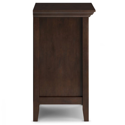 Amherst 24 inch Solid Wood Traditional Bedside Table in Russet Brown (Set of 2)