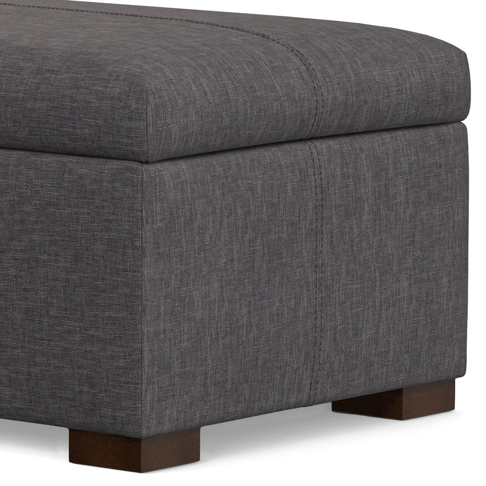 48 inch Wide Contemporary Rectangle Rectangular Storage Ottoman