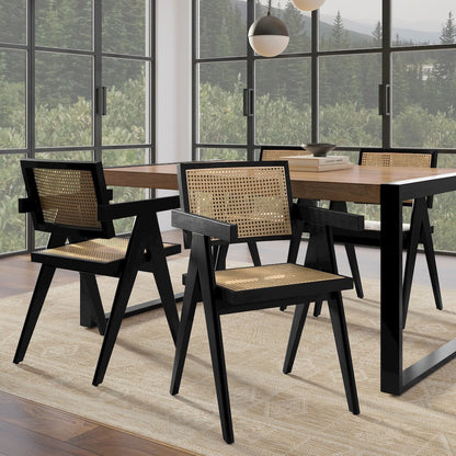 Regina Dining Arm Chair (Set of 2) in Black