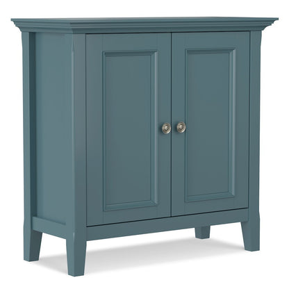 Amherst 32 inch Wide Transitional Low Storage Cabinet in French Blue