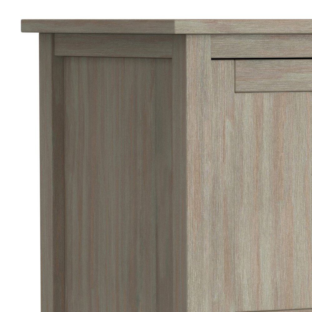 Warm Shaker Solid Wood Tv Media Stand In Distressed Grey For Tvs Up To 50 Inches