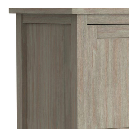 Warm Shaker Solid Wood Tv Media Stand In Distressed Grey For Tvs Up To 50 Inches
