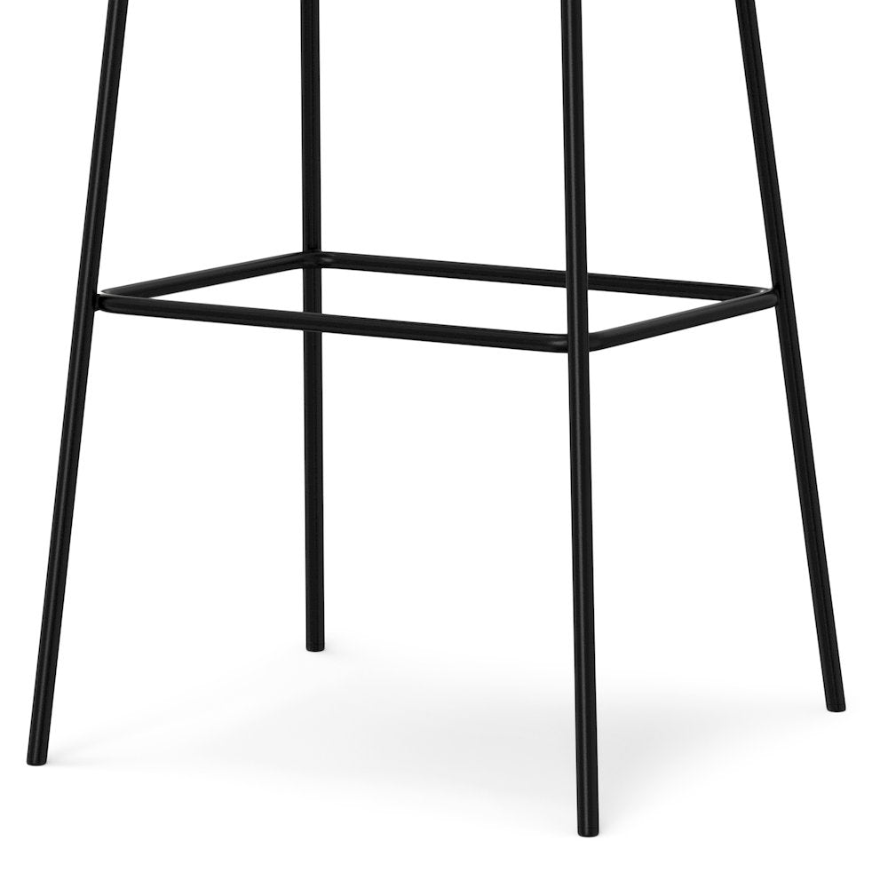 Mira Bar Stool In Distressed Slate Grey  Vegan Faux Leather