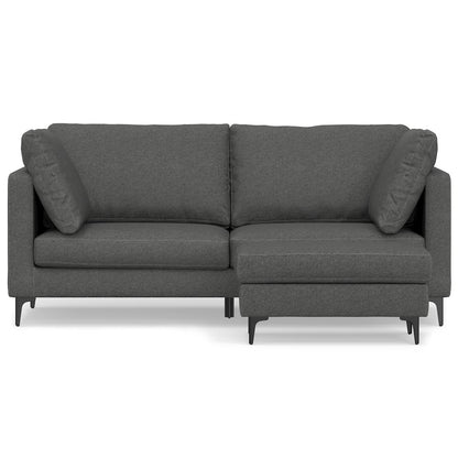 Ava 76-Inch Sofa And Ottoman Set In Tightly Woven Performance Fabric
