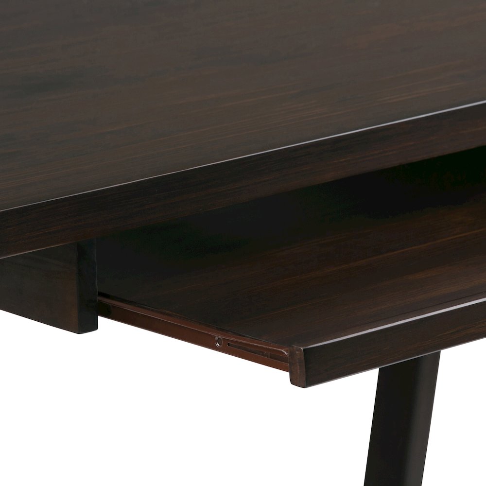 Sawhorse Solid Wood Desk In Dark Chestnut Brown