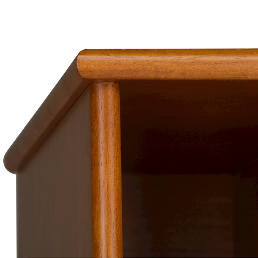 Draper 22 inch Solid Wood 6 Cubbie Bookcase in Teak Brown (Set of 2)