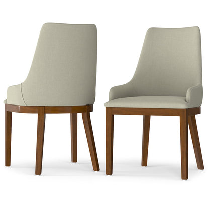 Stephanie Dining Chair (Set of 2) in Natural Linen Look Fabric