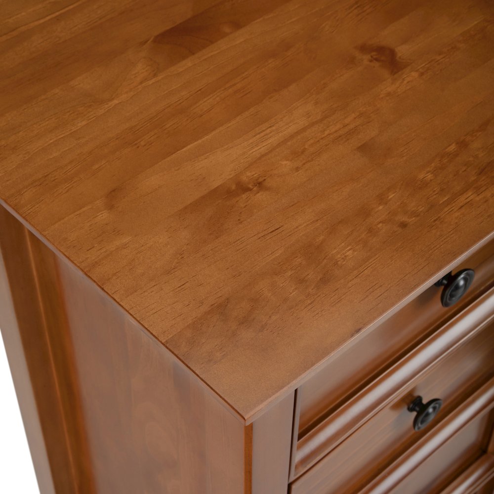 Amherst Solid Wood Medium Storage Cabinet In Light Golden Brown