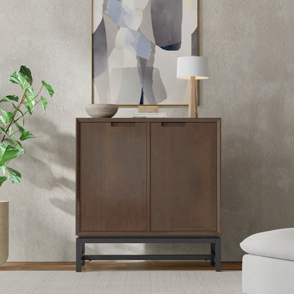 Banting Solid Hardwood Medium Storage Cabinet In Walnut Brown