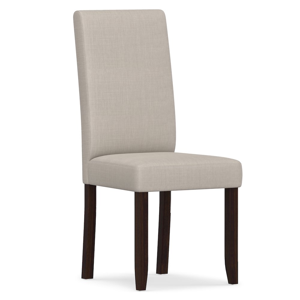 Acadian Solid Wood Parson Dining Chair (Set Of 2) In Light Beige