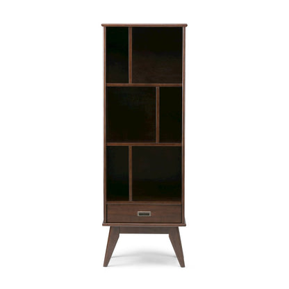 60"W TV Stand with Two 22"W Bookcases in Medium Auburn Brown (Set of 3)