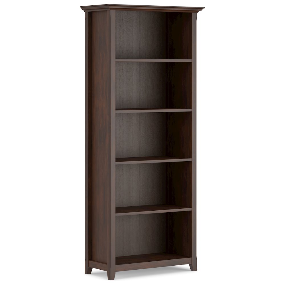 54 inch Wide Desk with 30 inch Wide Bookcase in Russet Brown (Set of 2)