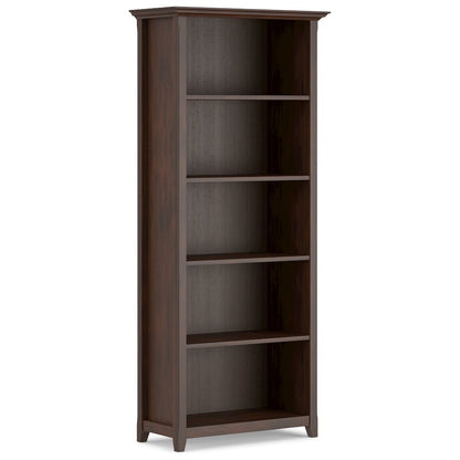 54 inch Wide Desk with 30 inch Wide Bookcase in Russet Brown (Set of 2)