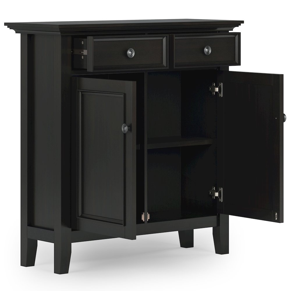 48 inch Wide Storage Bench and 36 inch Wide Storage Cabinet in Hickory Brown
