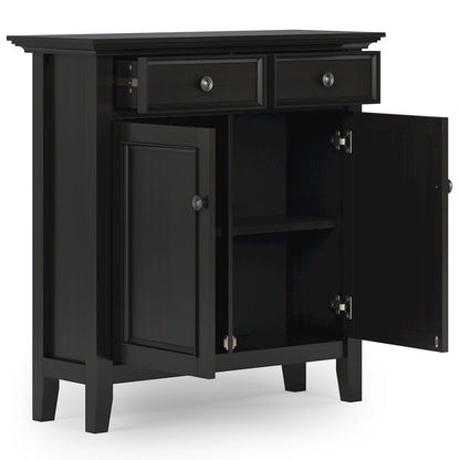 48 inch Wide Storage Bench and 36 inch Wide Storage Cabinet in Hickory Brown