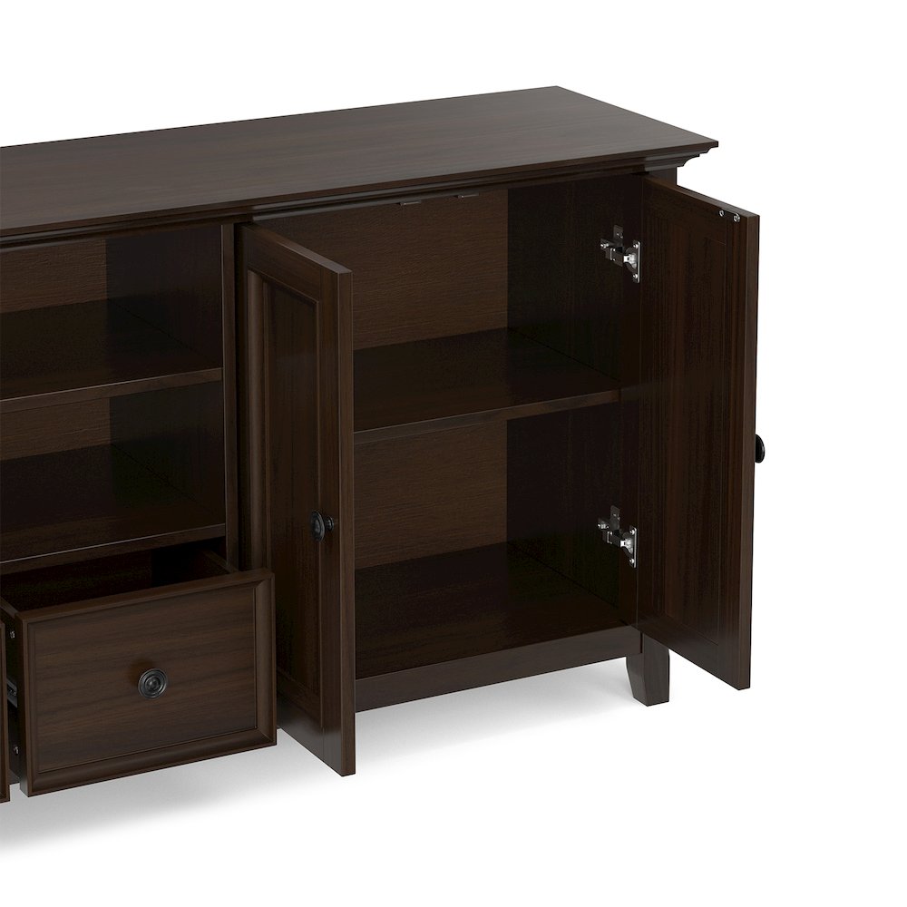 Amherst 84 inch Wide Solid Wood Transitional TV Stand For TVs up to 90 inches