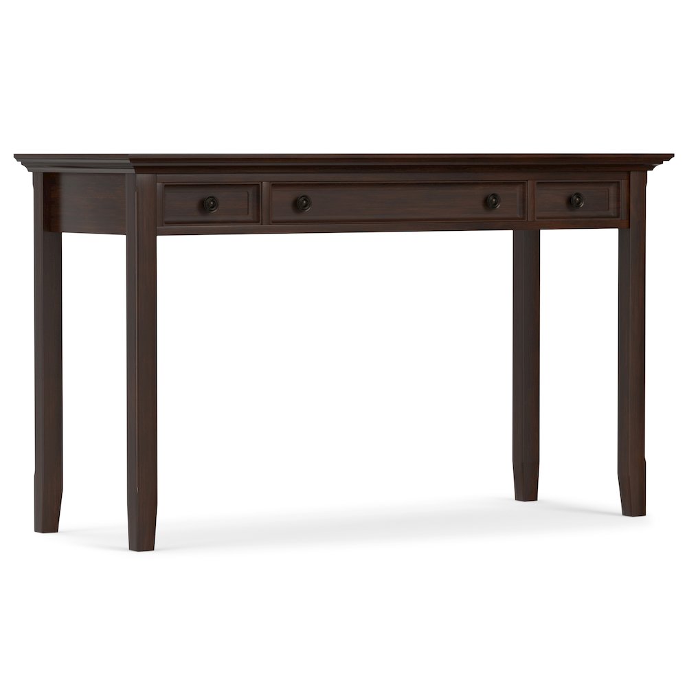 54 inch Wide Desk with 30 inch Wide Bookcase in Russet Brown (Set of 2)