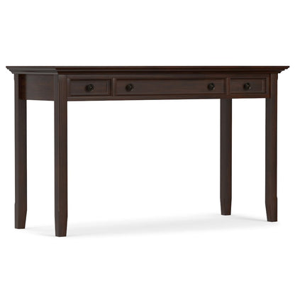 54 inch Wide Desk with 30 inch Wide Bookcase in Russet Brown (Set of 2)