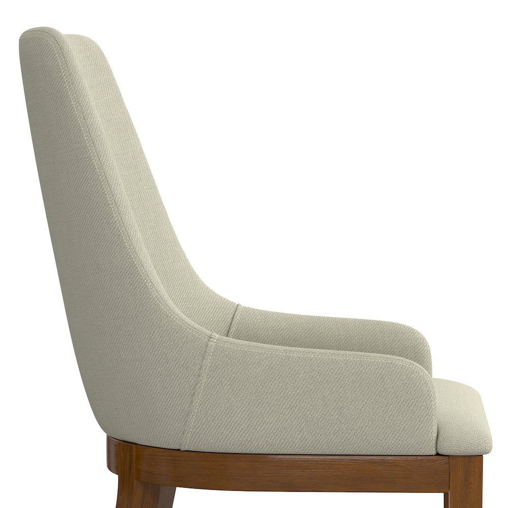 Stephanie Dining Chair (Set of 2) in Natural Linen Look Fabric