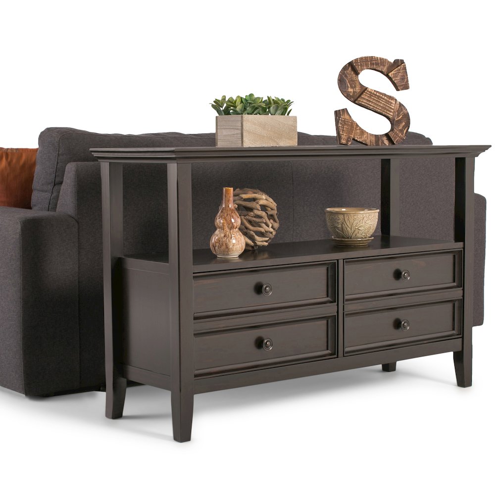 Amherst Solid Wood Console Sofa Table In Hickory Brown