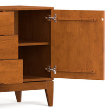 Harper 60 inch Wide Solid Hardwood Mid-Century Sideboard Buffet in Teak Brown