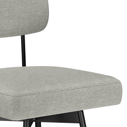 Giselle Swivel Bar Stool (Set Of 2) In Light Grey  Polyester Linen