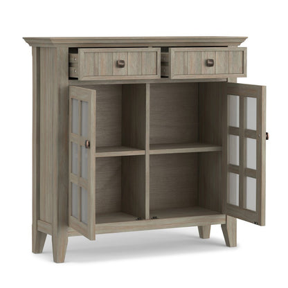 48 inch Wide Storage Bench and 36 inch Wide Storage Cabinet in Distressed Grey