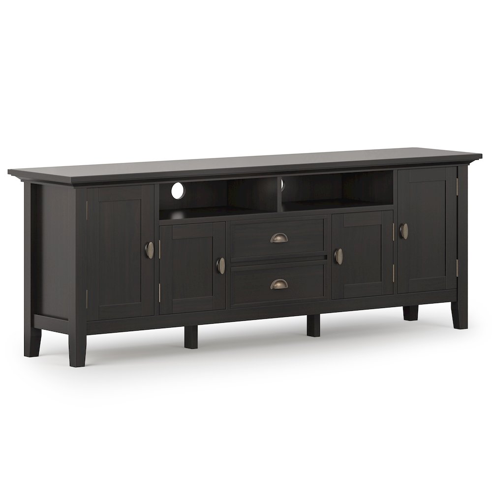 72 Inch Tv Media Stand In Hickory Brown For Tvs Up To 80 Inches