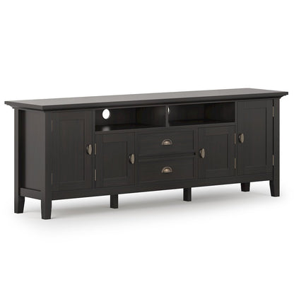 72 Inch Tv Media Stand In Hickory Brown For Tvs Up To 80 Inches