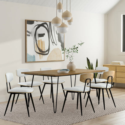Hunter Solid Mango Wood Dining Table In Light Brown