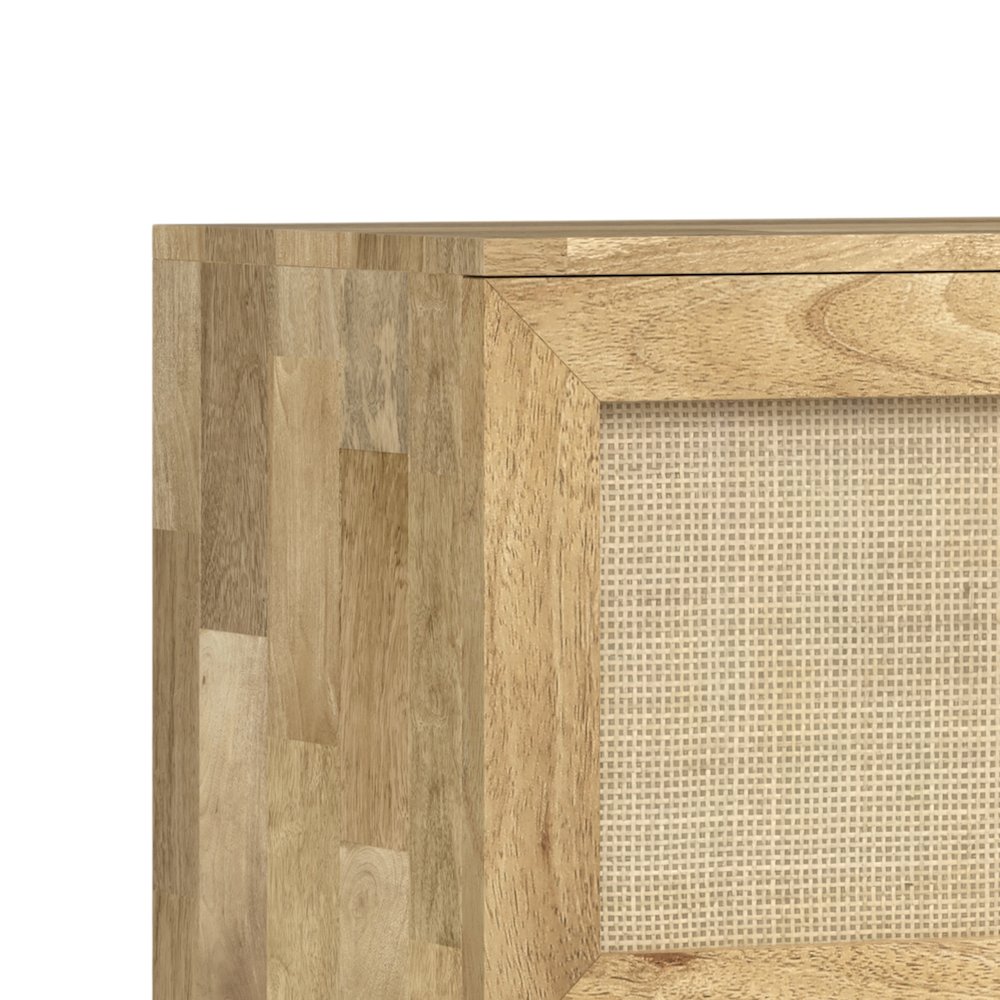 Reeves Solid Mango Wood Tv Media Stand In Natural For Tvs Up To 65 Inches