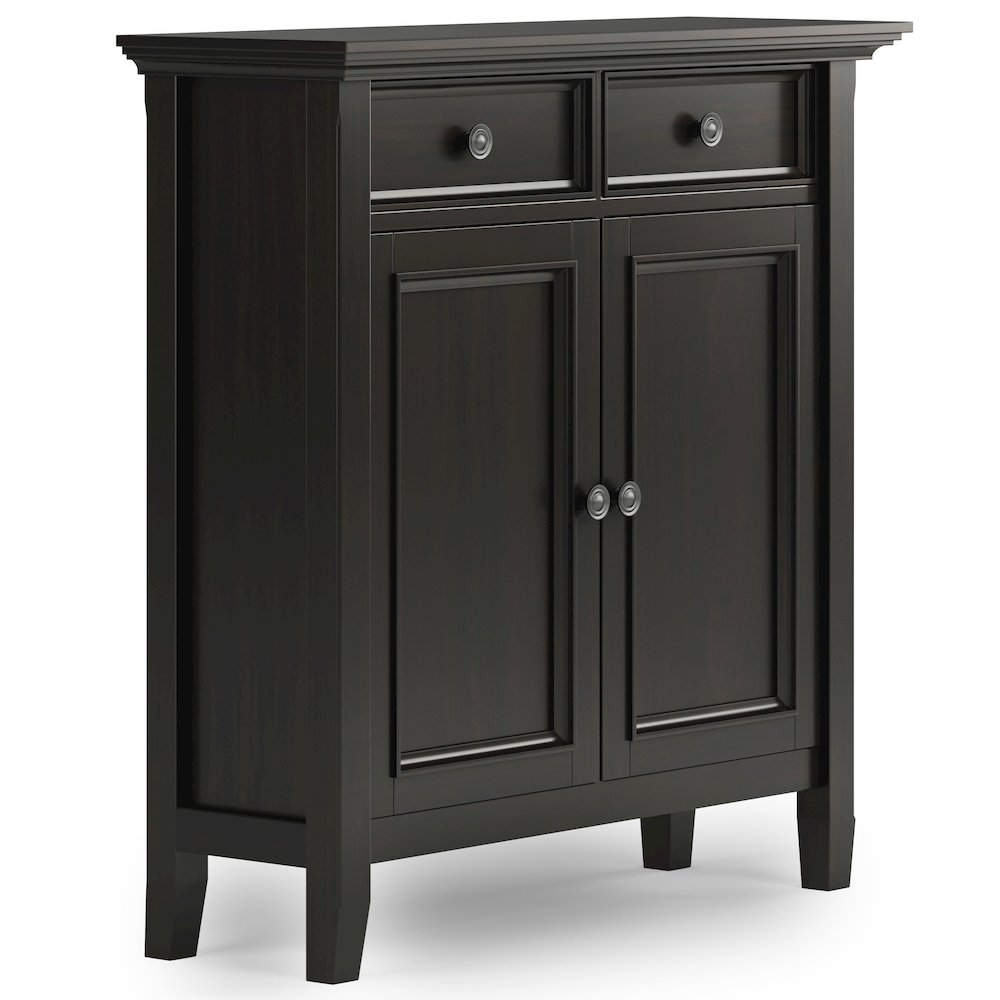 48 inch Wide Storage Bench and 36 inch Wide Storage Cabinet in Hickory Brown