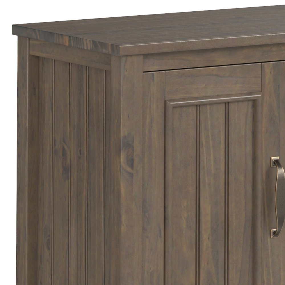 Lev Solid Wood 72 Inch Tv Media Stand In Smoky Brown For Tvs Up To 80 Inches