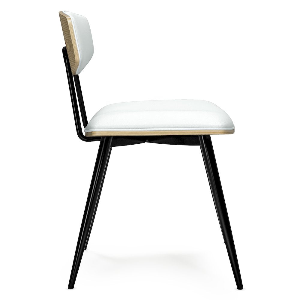 Mavis Dining Chair ( Set Of 2 ) In White Vegan Faux Leather