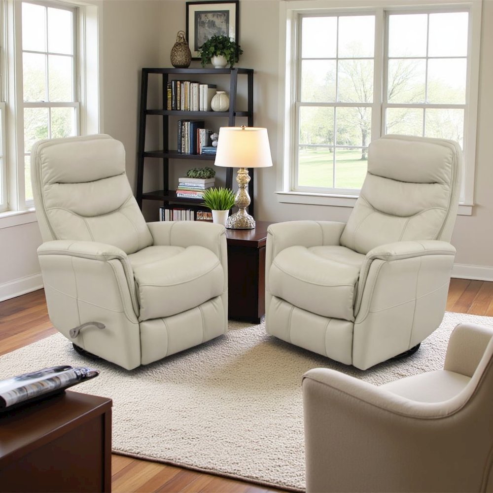 Ivory Recliner Nursery Glider Set – Elegant Boucle Chairs for Comfort