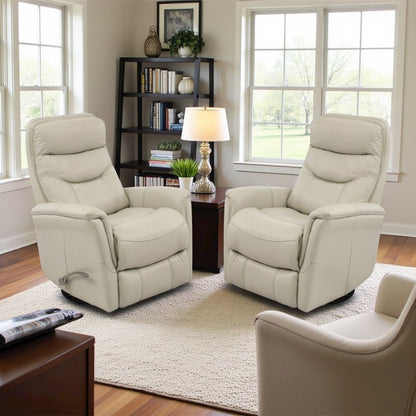 Ivory Recliner Nursery Glider Set – Elegant Boucle Chairs for Comfort
