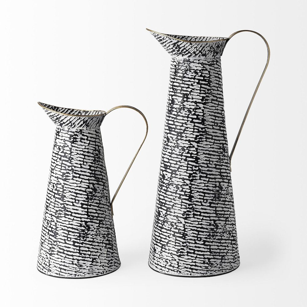 Colette Large Black/White Patterned Vase