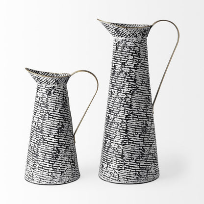 Colette Large Black/White Patterned Vase