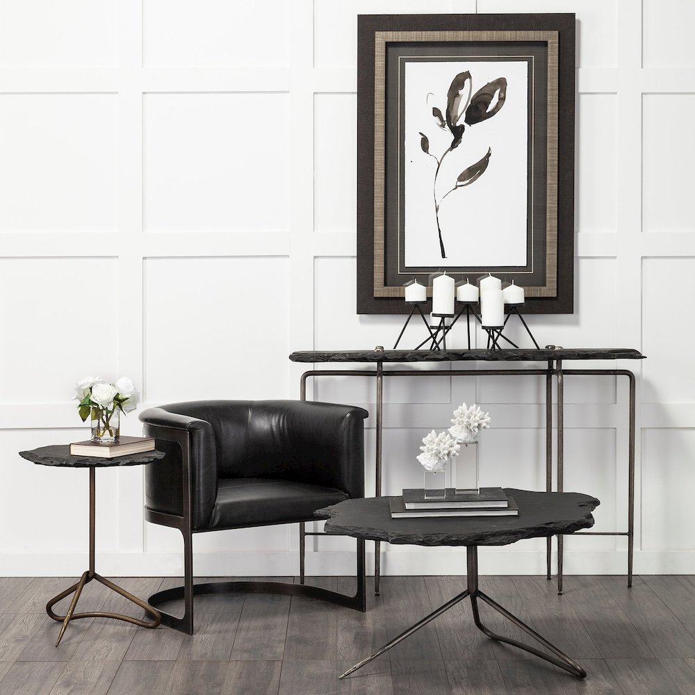 Meira Black Metal Seven Votive Table Candle Holder